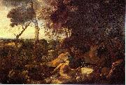 Nicolas Poussin Paysage avec saint Jerome Spain oil painting artist